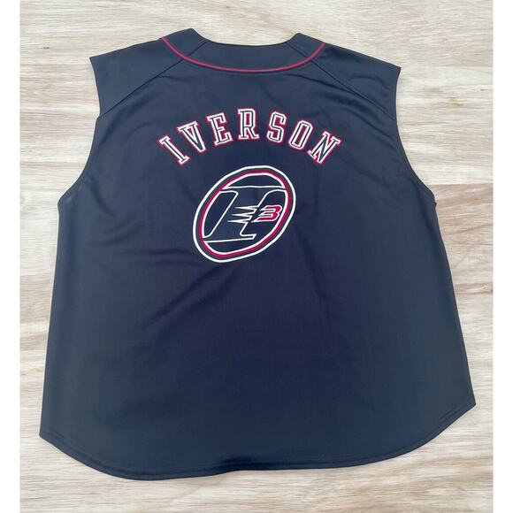 Rare Allen Iverson Reebok Sewn I3 Basketball Limited Edition LE Jersey Black L - Picture 5 of 5